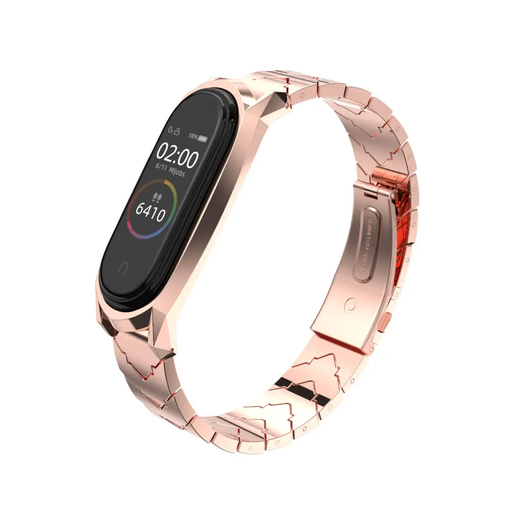 Mi Band 7 Strap for Mi Band 6 5 4 3 Wristband for Xiaomi Mi Band 5 Bracelet Miband 4 Metal Wrist Belt Correa NFC Global Version