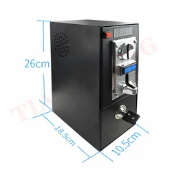 Coin operated Timer Control Board Power Supply box with multi coin selector acceptor washing machine massage chair timer board