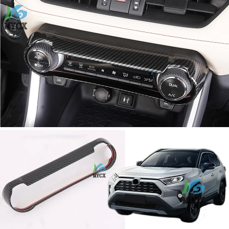 

For Toyota RAV 4 RAV4 2019 2020 Car Interior Air Condition AC Switch Cover Trim ABS Plastic Auto Accessories