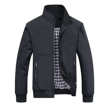 2025 Spring Autumn Casual Solid Fashion Slim Bomber Jacket Men Overcoat New Arrival Baseball Jackets Men's Jacket M-6XL 8XL Top 3