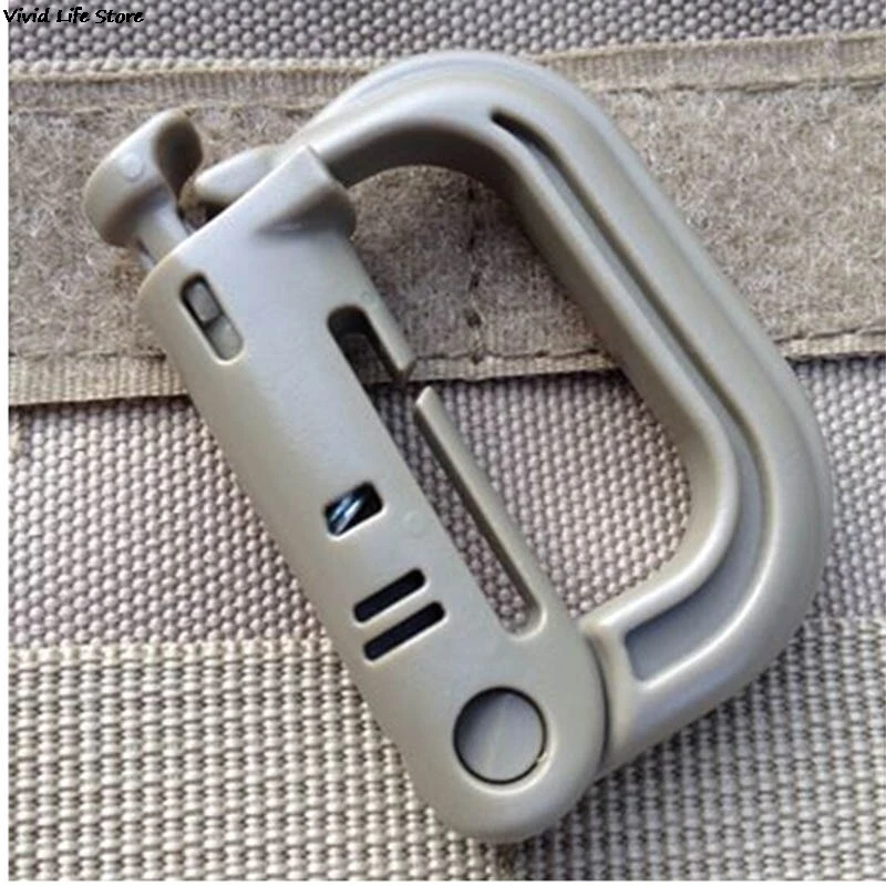 New Practical 4 Colors Molle Tactical Backpack EDC Shackle Carabiner Snap D-Ring Clip KeyRing Locking Wholesale