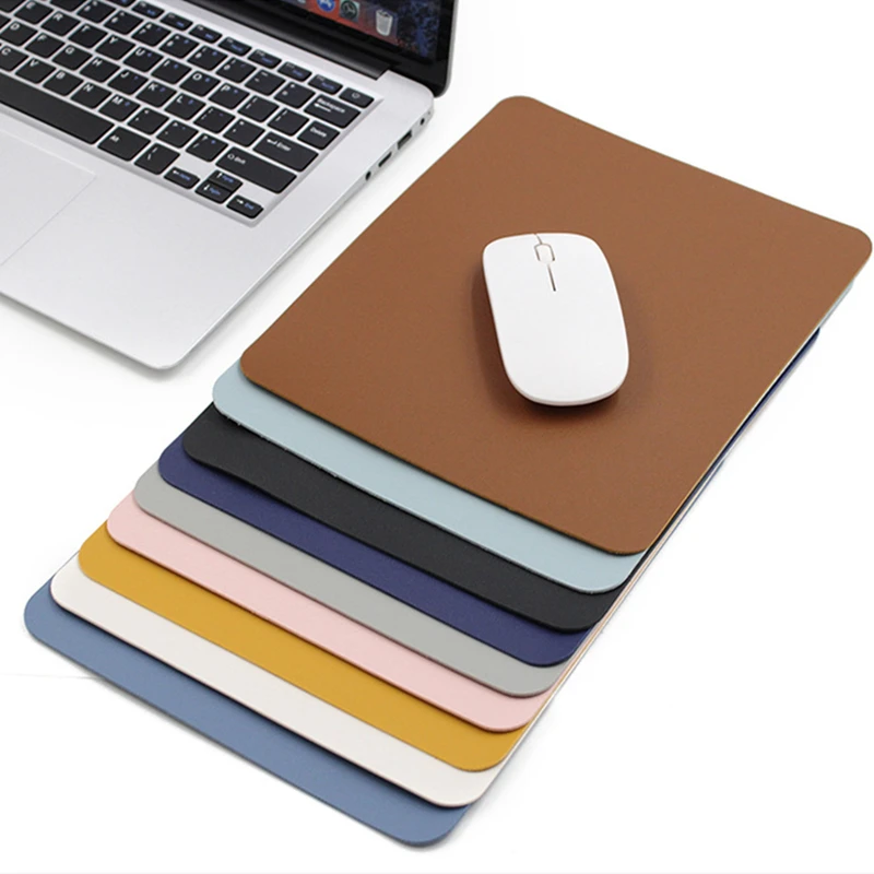 Impermeável PU Round and Square Shape Mouse Pad, Mousepad, Table Disc Mat, Office Gaming, Coaster para Laptop, Computador