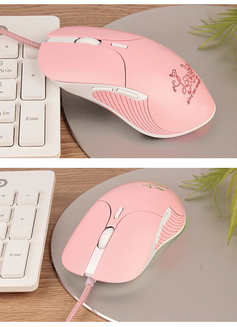 ماوس ألعاب مزدوج السعادة على شكل طائر ، بودرة إبداعية لطيفة ، إكسسوار كمبيوتر على شكل دجاج ، إكسسوار بصري