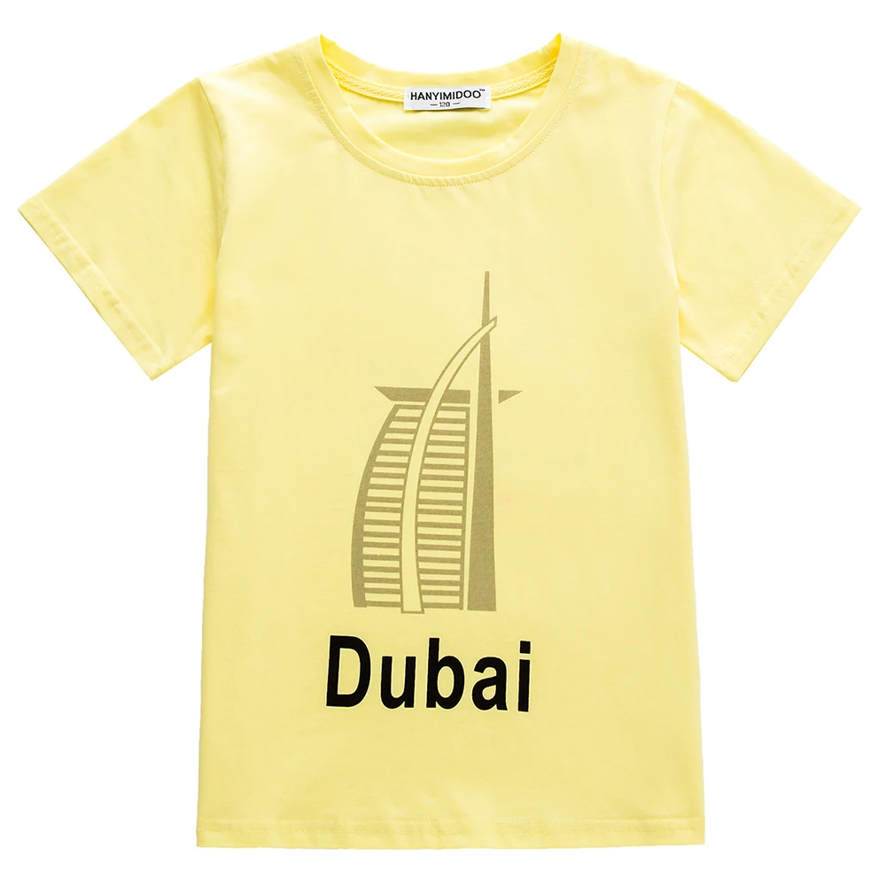 1PC 2020 Pure Cotton Muslim Islam Summer Style Dubai Printed T Shirt Fashion Father & Son Short Sleeve Tee Shirt