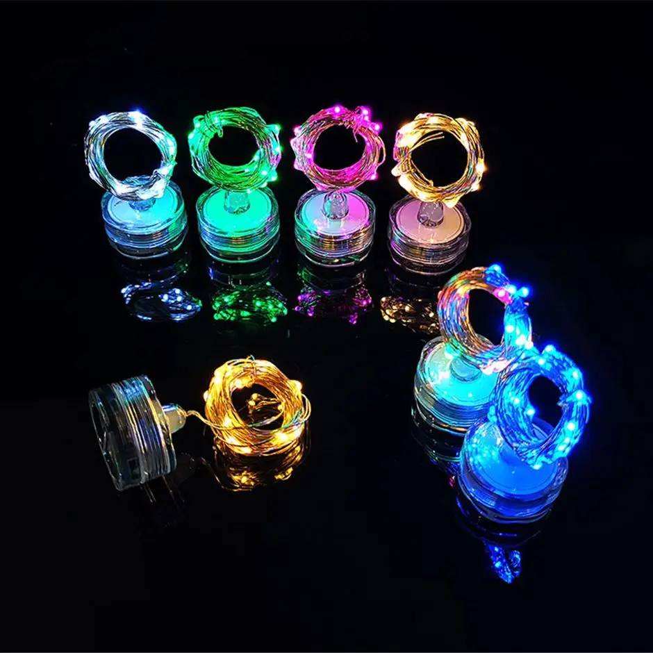 1/6/10pcs Waterproof LED String Light Submersible Candle Copper Wire Lamp for Underwater Vase Bottle Fish Tank Aquarium Light