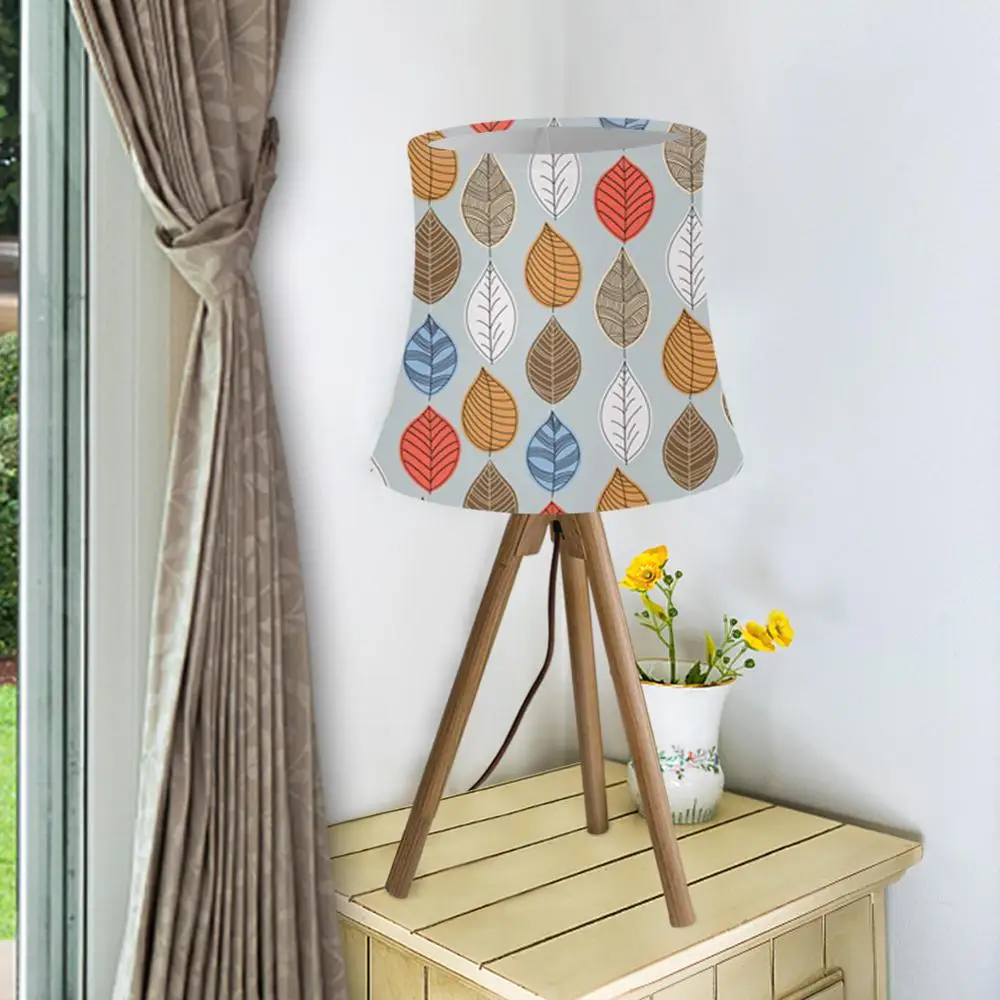 Table Lampshade Leafs Design Light Shade Modern Cloth Lampshade Nordic Washable Removable Lamp Shade