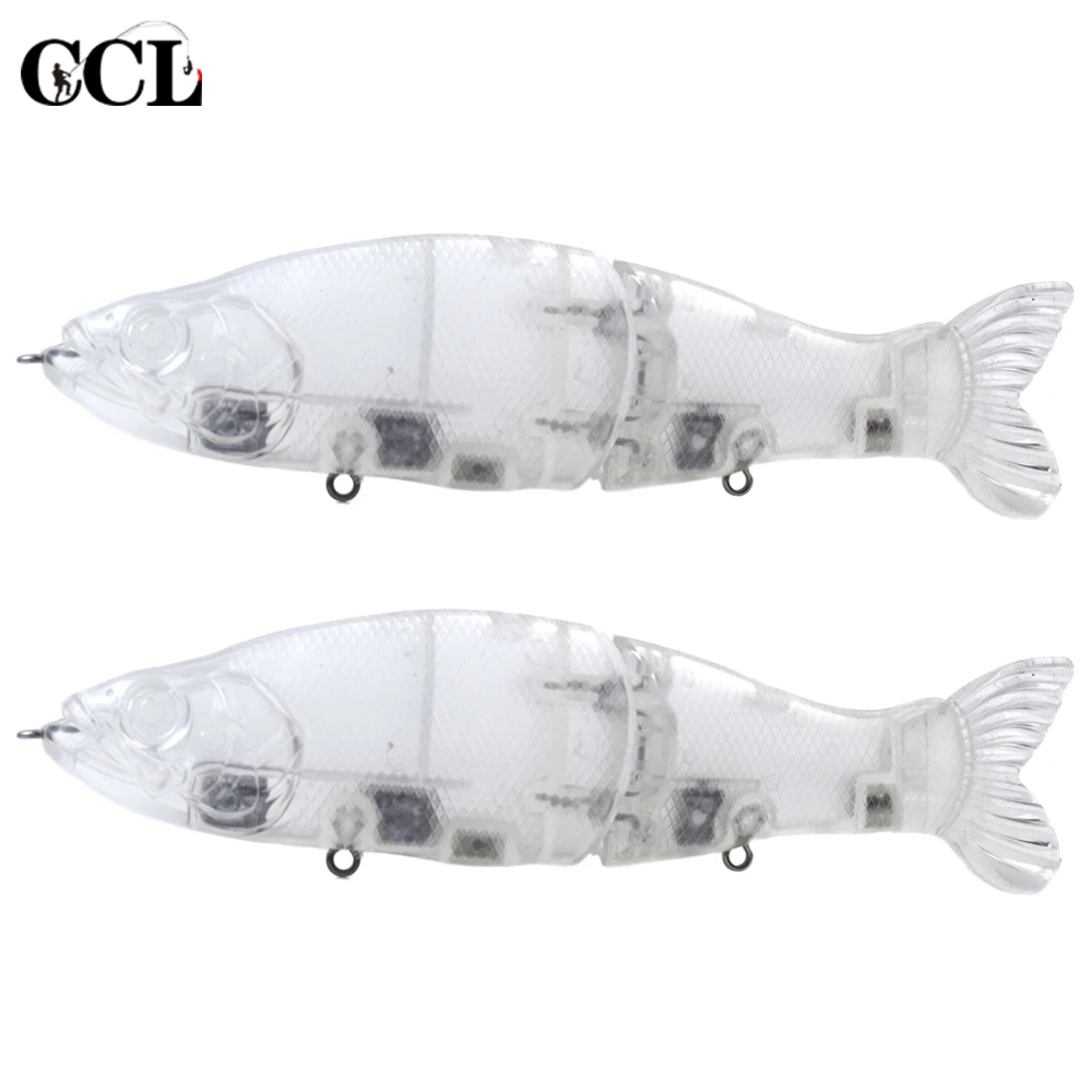 

CCLTBA 3PCS/LOT Unpainted Slide Shad Swimbait 13.5cm 27.5g Sinking Hard Wobblers Soft Tail Magnet System Fishing Lures Blanks