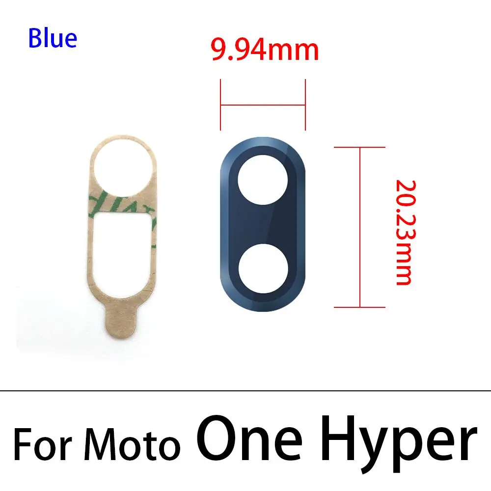 5Pcs，Rear Back Camera Glass Lens Cover For Moto One Zoom Fusion Plus Hyper Vision Macro With Adhesive Sticker