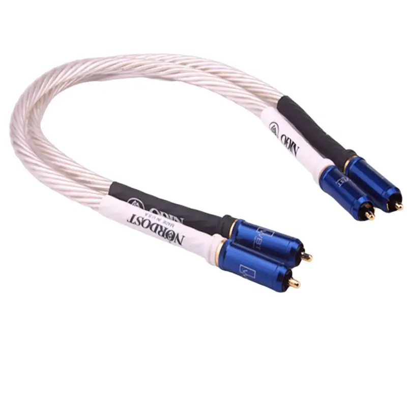 

HIFI Audio Amplifier Double Lotus Signal Internet Cable NORDOST ODIN Generation Flagship Pure Silver RCA Audio Cable