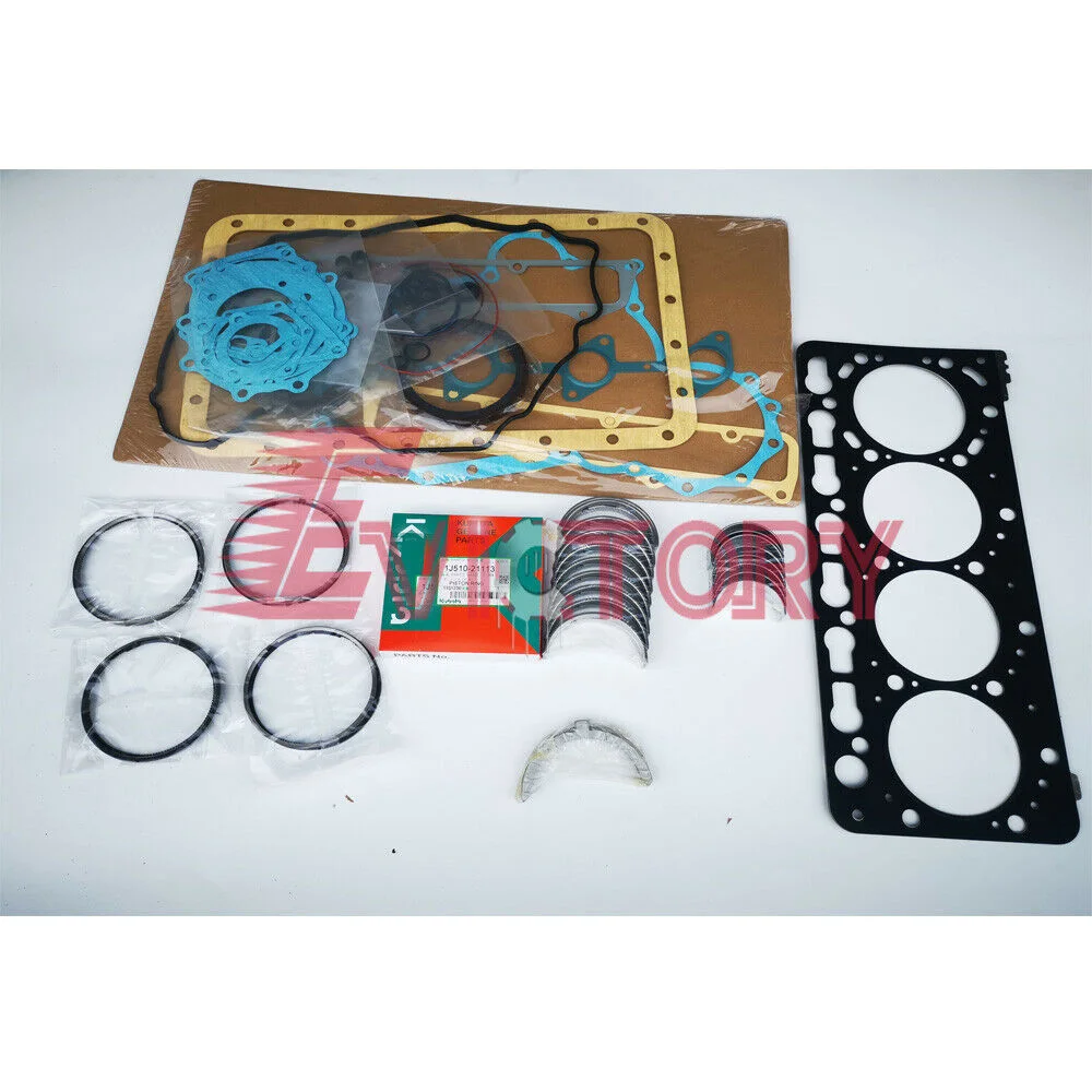 for KUBOTA V3307DI V3307-T V3307 rebuild overhaul gasket kit engine bearing piston ring valve