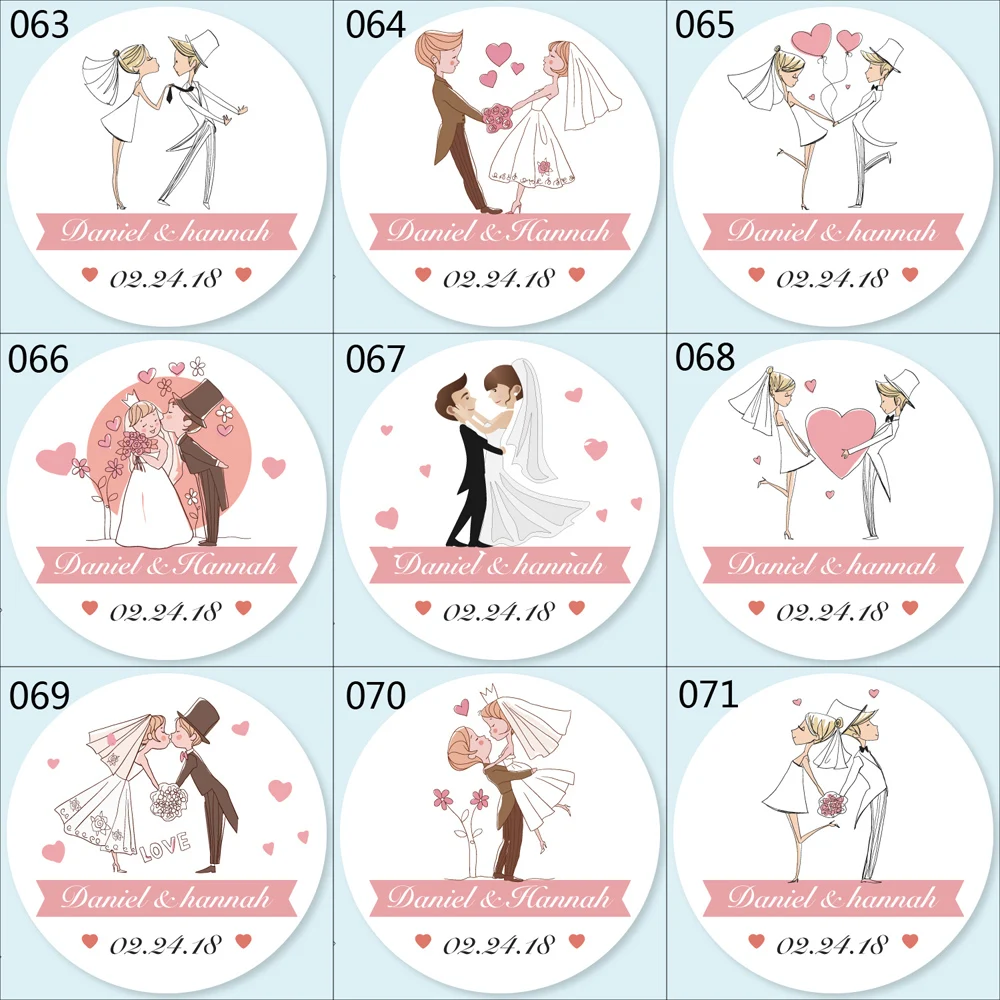100ps, Customized Wedding Stickers, Invitations Seals, Favors Labels, Add Your Photo, Picture, Text, Personalised,