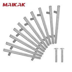 MAIKAK Modern Stainless Steel Kitchen Door Cabinet T Bar Handle Pull Knob Cabinet Knobs Furniture Handle Cupboard Drawer Handle