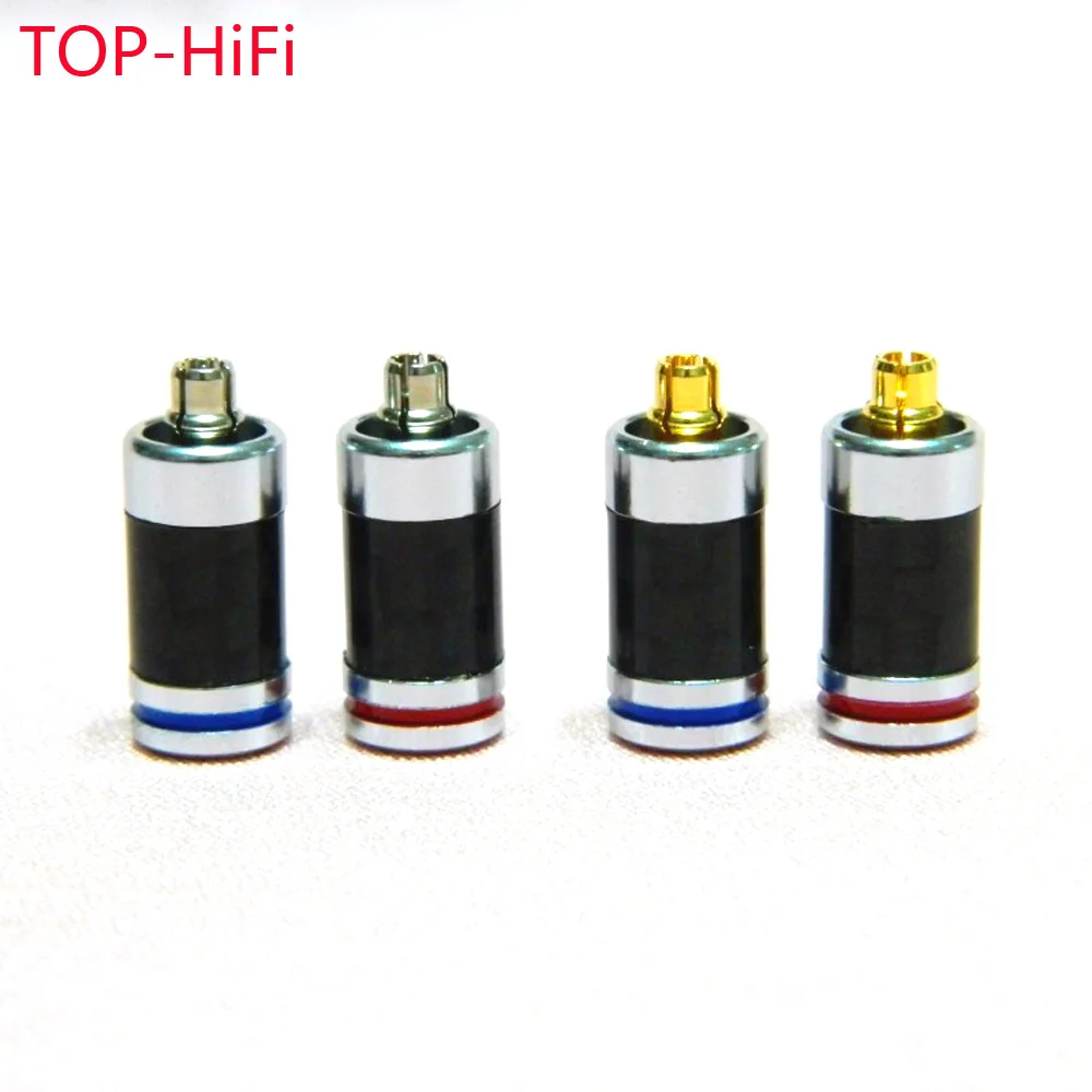 TOP-HiFi 1pcs Copper with Gold Plated MMCX Pin Plugs Earphone Connector