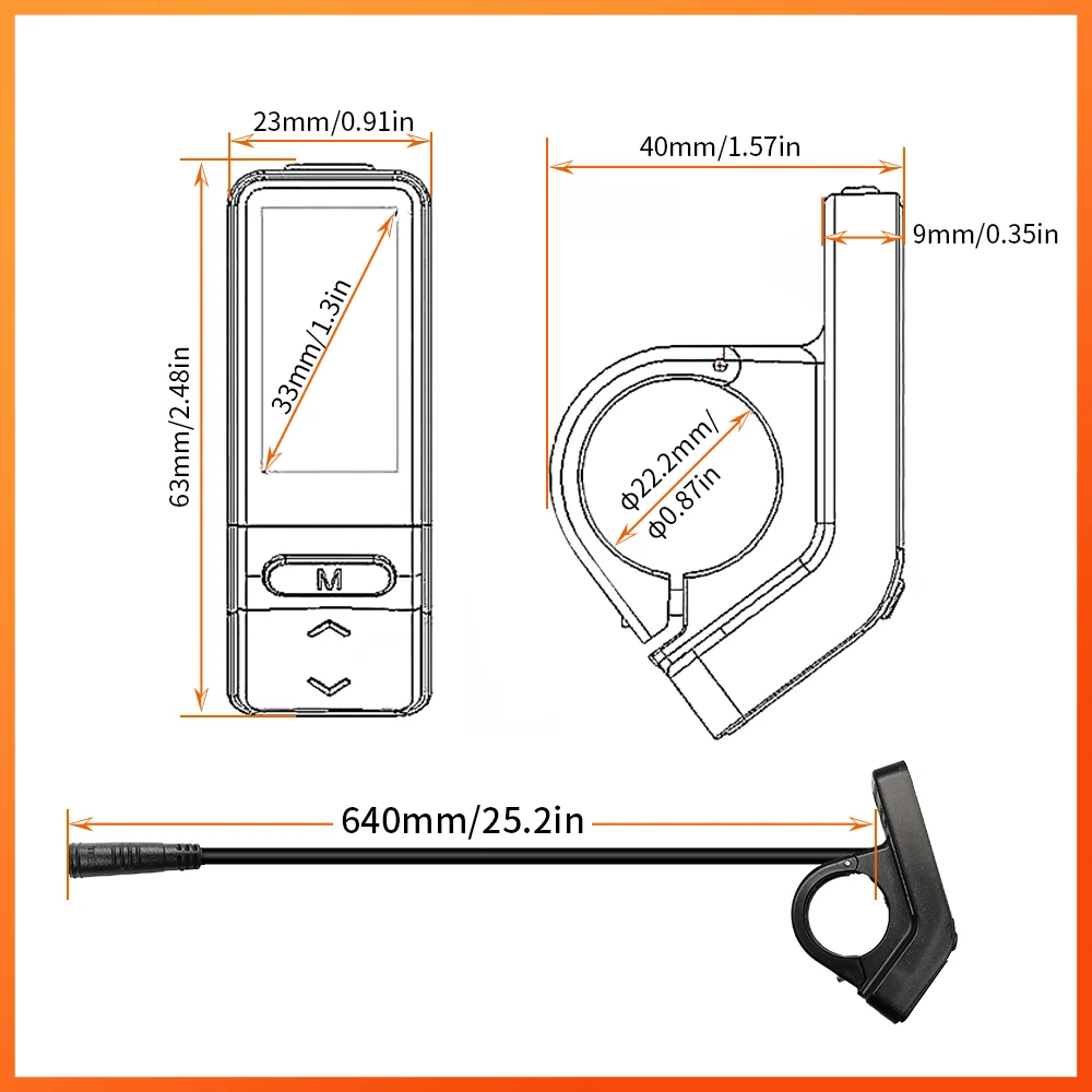 BAFANG SW102 Mini Ebike Display Waterproof Speed Controller For Bafang BBS01 BBS02 BBSHD Mid Motor EBike Conversion Kit