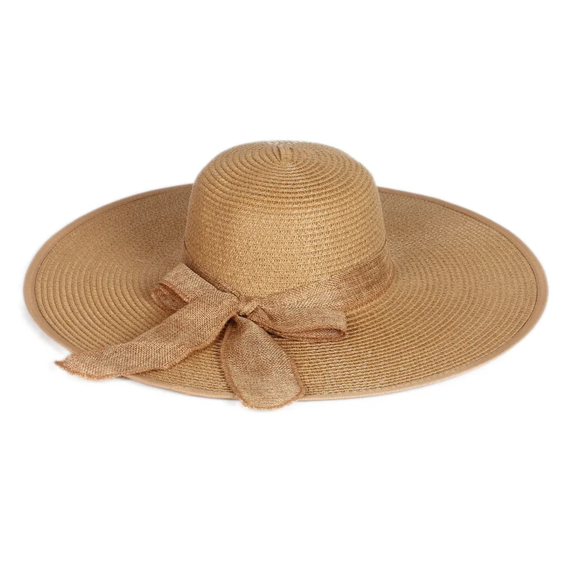 

Summer Fashion Lady Women Wide Brim Straw Panama Hat Floppy Folding Bowknot Elegant Beach Cap Wholesale