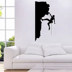 Extreme Sports Rock Climbing Wall Stickers Female Climber Vinyl Decal Interior Design Bedroom Decoration Wall Art Murals