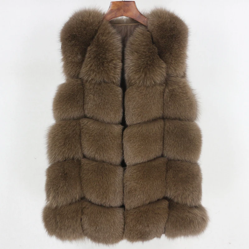 

Luxury Winter Jacket Women High Quality 2020 New Real Fur Vest Coat Natural Big Fluffy Fox Fur Outerwear Streetwear Thick Warm