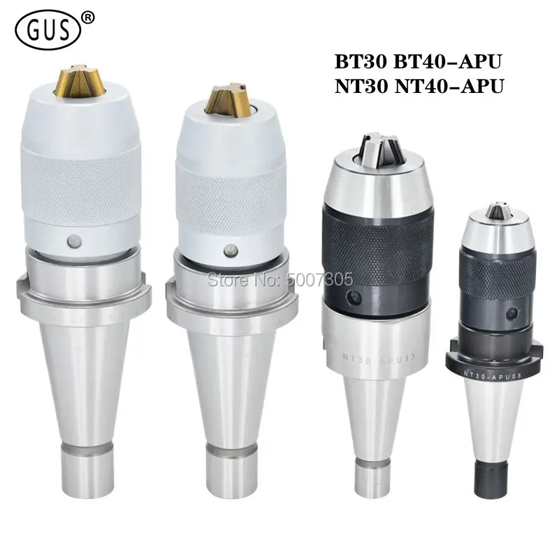 Free shipping BT30 BT40 NT30 NT40 APU08 APU13 APU16 tool holder, used to connect the self-tightening handle of the drill chuck