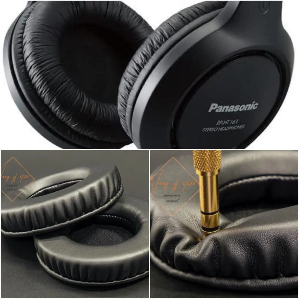 Мягкие кожаные амбушюры, подушка из пены для наушников Panasonic RP HT161 HT 161, идеальное качество, недорогая версия