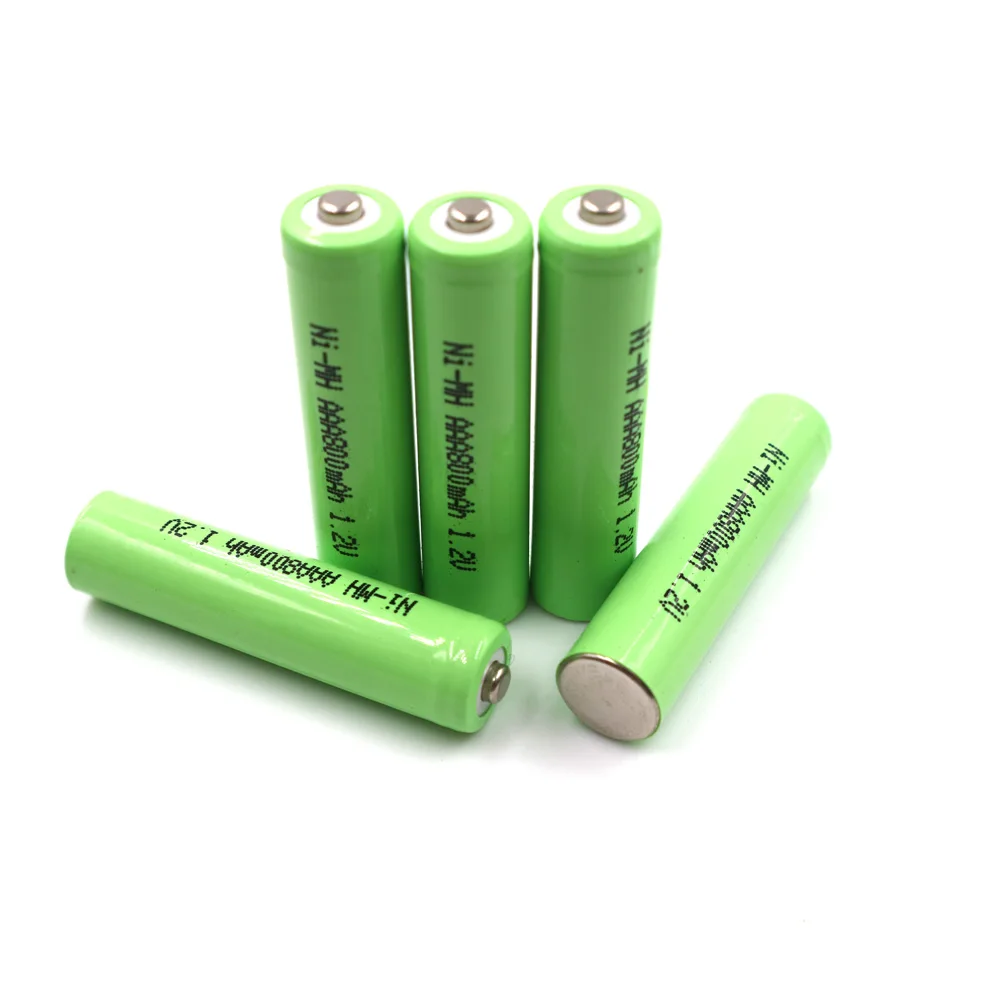 C&P AAA 800mAh 10 Piece Rechargeable Battery Cell NI-MN 1.2V Tip Point Camera Toy Clock Flashlight Remote Control 0.8Ah China