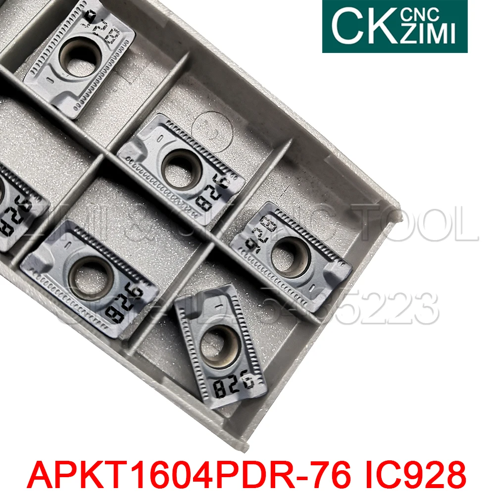 10 قطعة APKT1604PDR-76 IC928 كربيد شفرة إدراج الطحن إدراج APMT1604 160408pder متوازي أضلاع ل المس ، الفولاذ المقاوم للصدأ ، الحديد الزهر