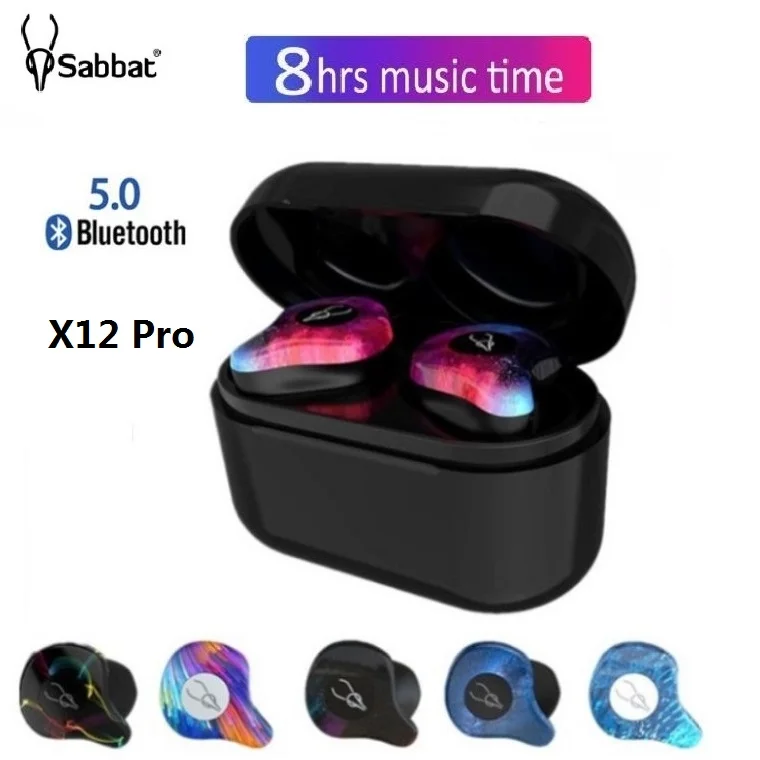 Sabbat X12 Pro Tws Wireless Earbuds Bluetooth 5.0 Earphone Hifi Stereo Headset Sport Waterproof Wireless Earphone X12 Ultra