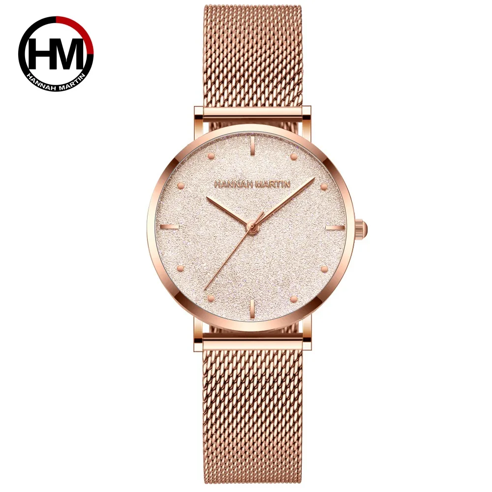 Vrouwen Horloges Nieuwe Flash Sterren Roestvrij Staal Rose Gold Mesh Unieke Eenvoudige Casual Quartz Waterdichte Horloges Klok Hot Koop