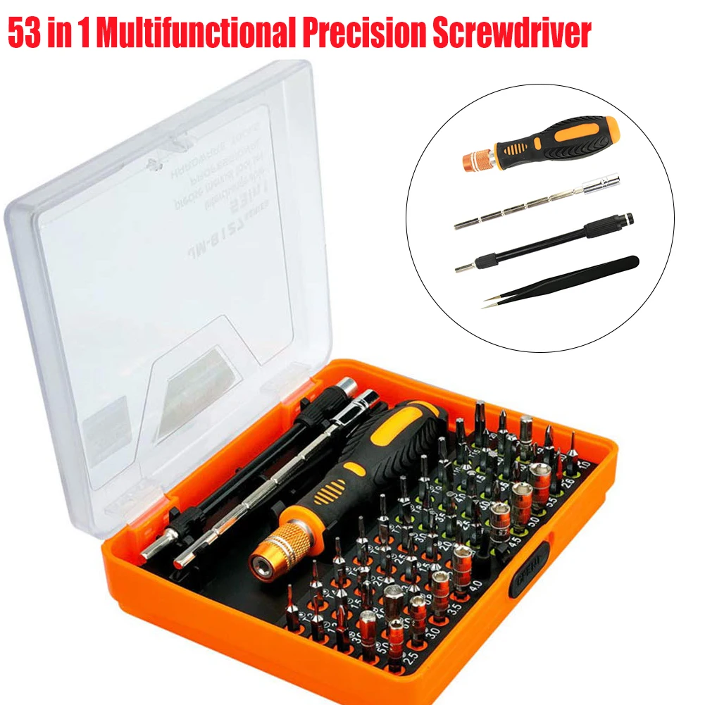 53-in-1 Precision Screwdriver Set Multi-Bit Precision Screwdriver Magnetic Hand Bit Sets Repair Tool Kit With Case