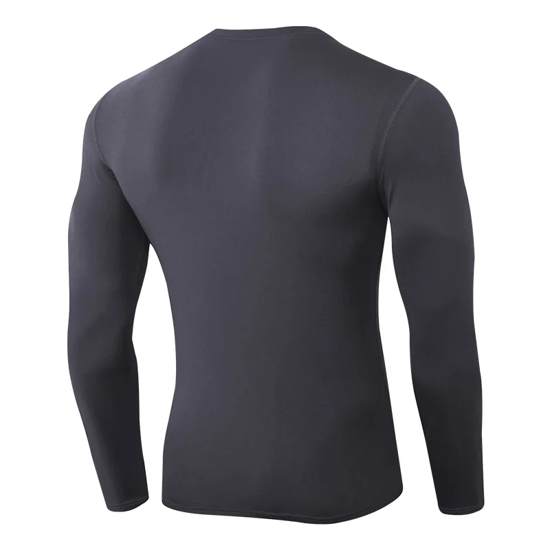 2020 Winter Thermal Fleece Long Sleeve Running T-Shirt Men Quick Dry Stretch V-Neck Gym Fitness Shirt Sportswear Top Tees Custom