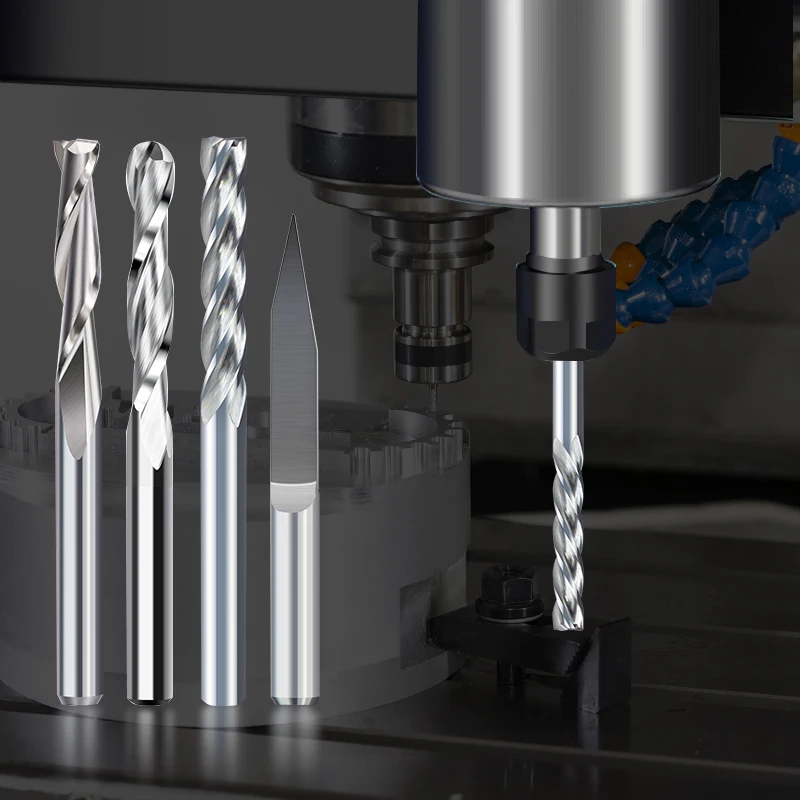 Frees 10 Stuks 1/8 Schacht Cnc Graveren Bit Radiusfrees 3 Fluit Platte Frezen Bit Cnc Router bit Frezen Tool