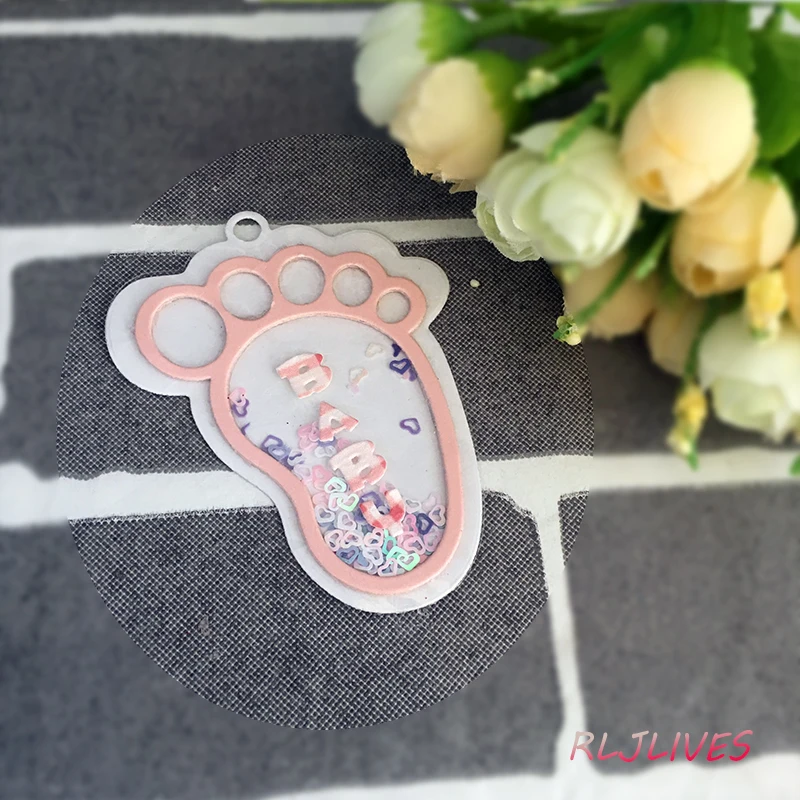 Baby Foot Cute Shaker Metal Cutting Dies Stencil for DIY Scrapbooking Stamp/photo album Decorative Embossing DIY Paper Cards view 2