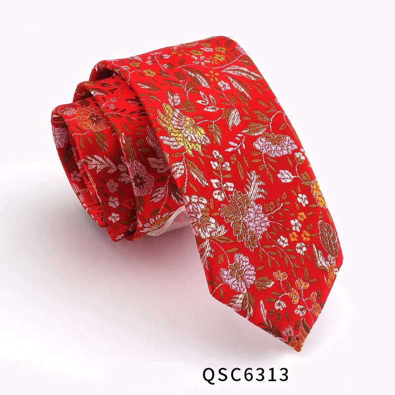 

High Quality 2024 New Designers Brands Fashion Business Casual 7cm Slim Ties for Men Necktie Lucky Red Wedding with Gift Tie