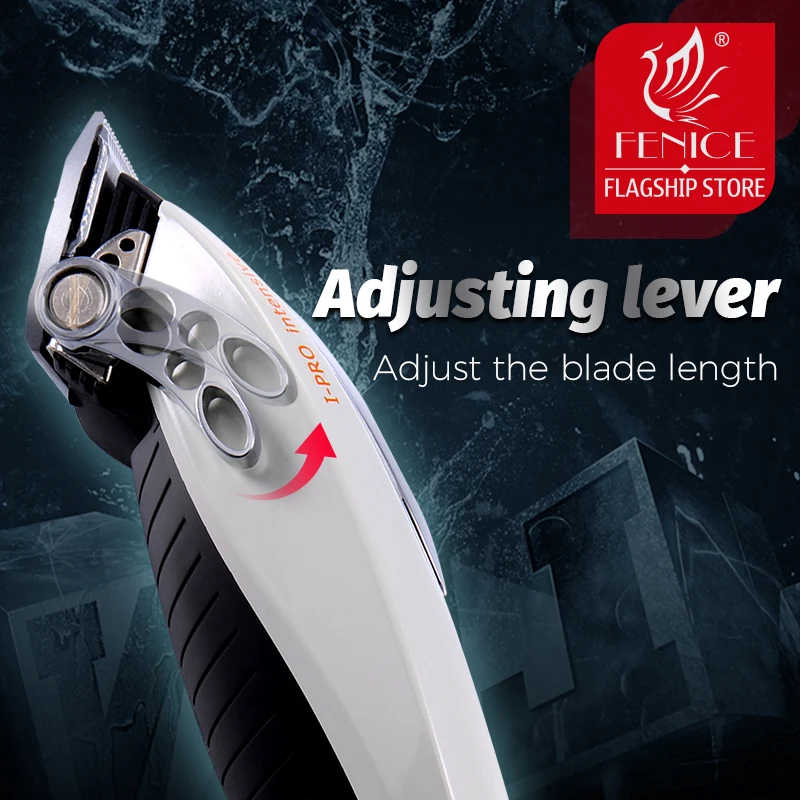 Fenice Professional Digital Hair Trimmer Rechargeable Electric Hair Clipper Men's Cordless Haircut Adjustable Blade