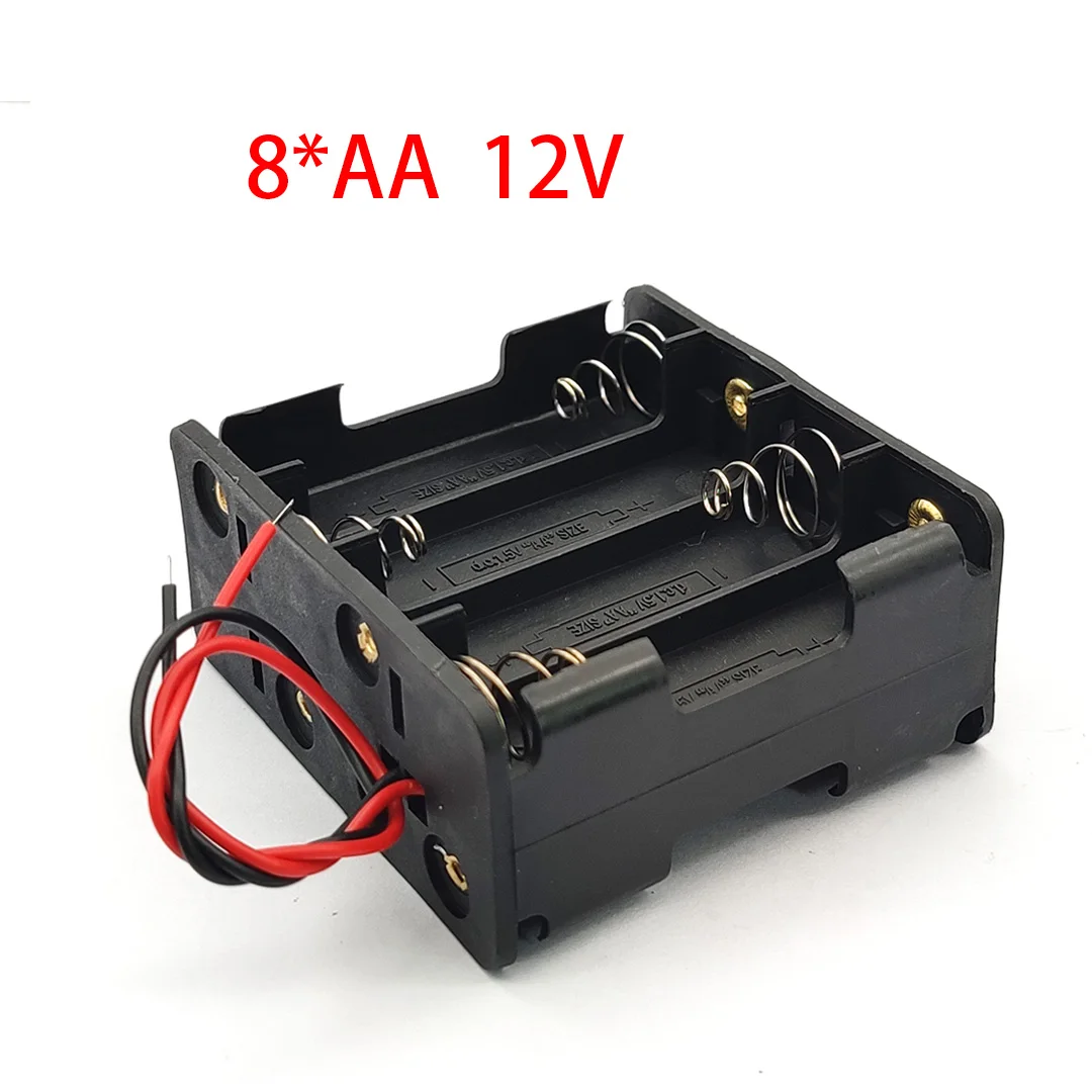 Boîte de rangement pour piles 8 x AA, 12V, 8 x AA 24.com, avec ligne