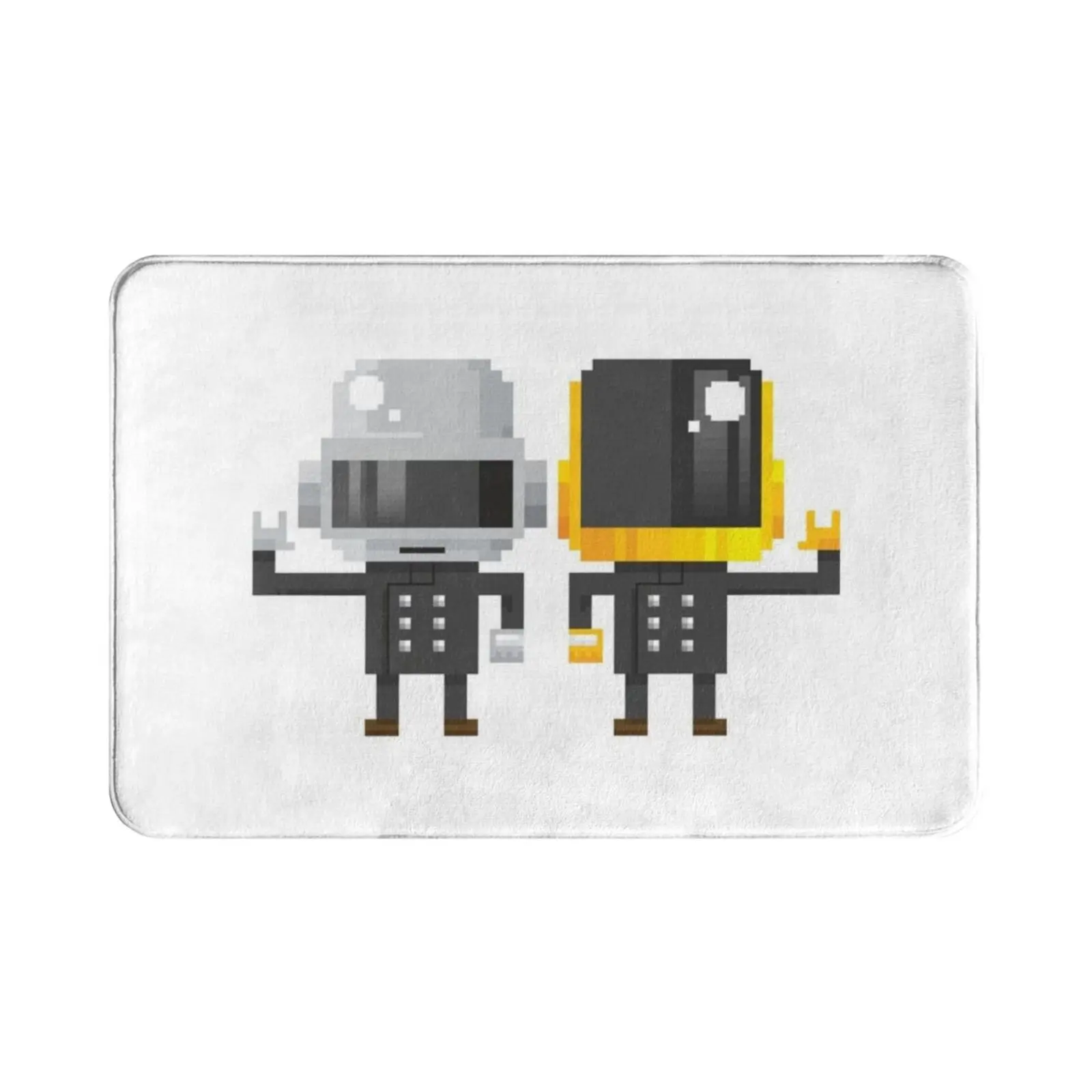 

Legendary Electro Duo-White Base / / Supersquares Carpet Mat Rug Cushion Soft Non-Slip Pixel Pixelart Daft Punk Music