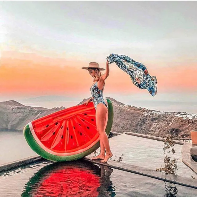 مرتبة حمام سباحة عملاقة قابلة للنفخ ، ألعاب مائية ، بطيخ ، أناناس ، صبار ، عوامة فواكه ، مرتبة هوائية