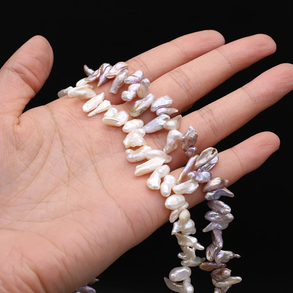 Natural Freshwater Pearl Irregular Beads Three-Seven Hole Loose Bead For DIY Charm Bracelet Necklace Jewelry Accessories Making