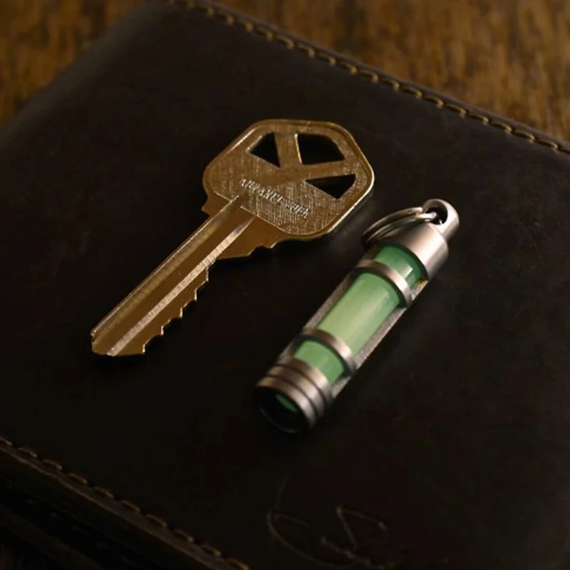 TEC Accessories Titanium  Stainless Steel Embrite™ Glow in the dark keychain FOB TEC Accessories