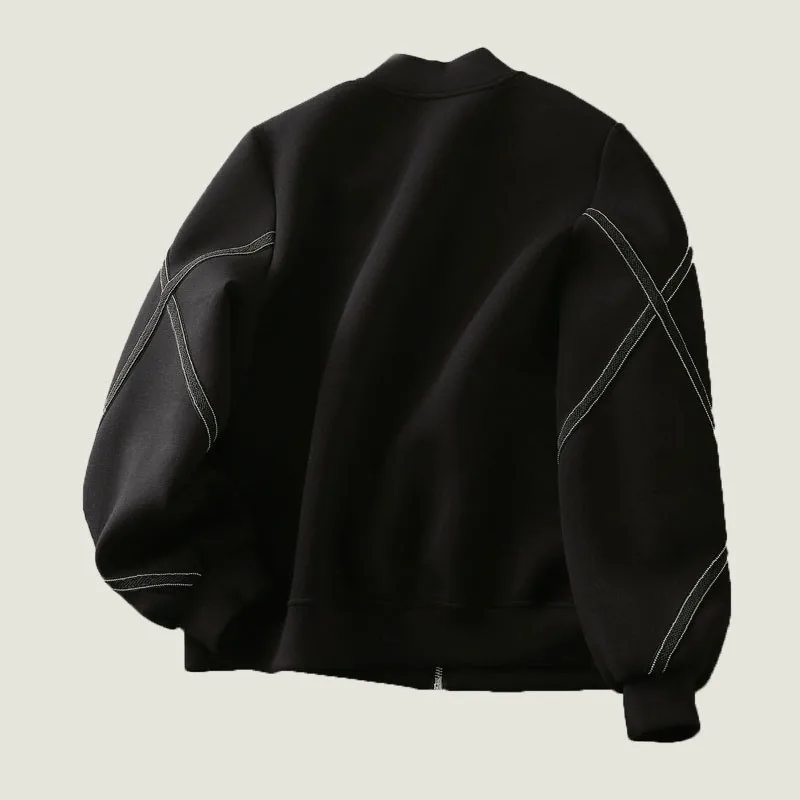 Chaqueta Bomber informal para mujer, abrigo recortado de béisbol, manga larga, moda coreana, talla grande, color negro, primavera y otoño, 2023