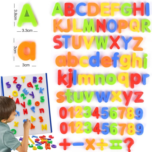 26 sztuk magnetyczne litery numery alfabet magnesy na lodówkę kolorowe ABC 123 edukacyjne dzieci nauka pisowni liczenie edukacja zabawka