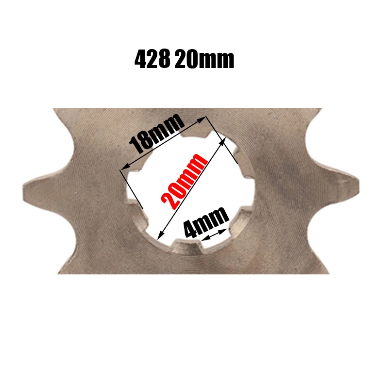 428 10 Tooth 17mm 20mm Front Engine Sprocket for Stomp YCF Upower Dirt Pit Bike ATV Quad Go Kart Moped Buggy Scooter Motorcycle