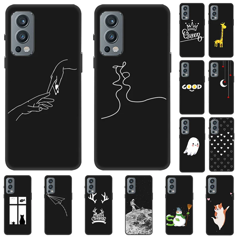 Black Silicone Case For OnePlus Nord 2 5G Phone Case Cover Soft Funda For One Plus OnePlus Nord 2 Back Cover Case 1+Nord 2 Nord2