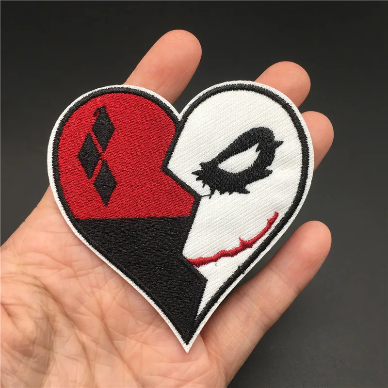 Herz Brechen Punk Patch für Kleidung Bügeln Nähen auf Aufkleber Applique Dekoration DIY Abzeichen Bestickt Streifen auf Kleidung