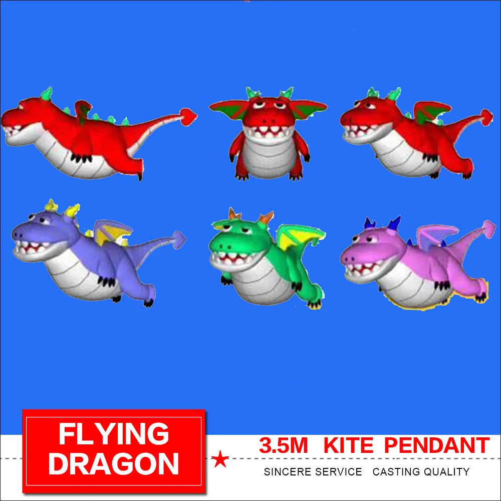 Hàng Mới Về Rồng Bay 3.5M Diều Mặt Dây Chuyền Dòng Giặt Bơm Hơi Mềm Ripstop Nylon