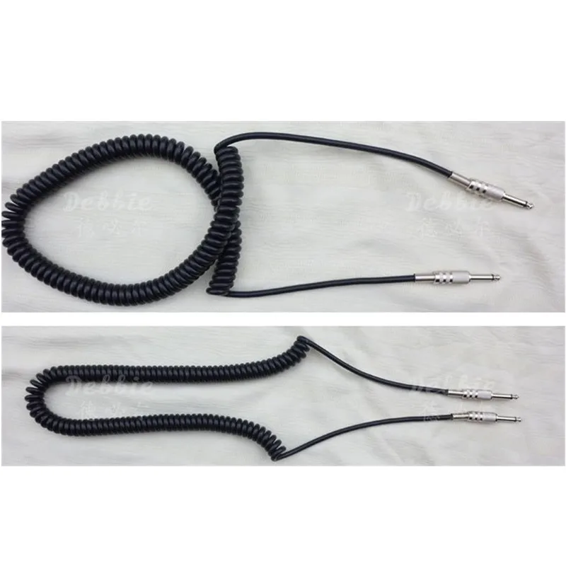 1 Stück schwarzes, dehnbares, skalierbares 5M E-Gitarren-Verstärker-Audiokabel, Gitarrenpedalkabel, Gitarrenzubehörteile – Detail 3