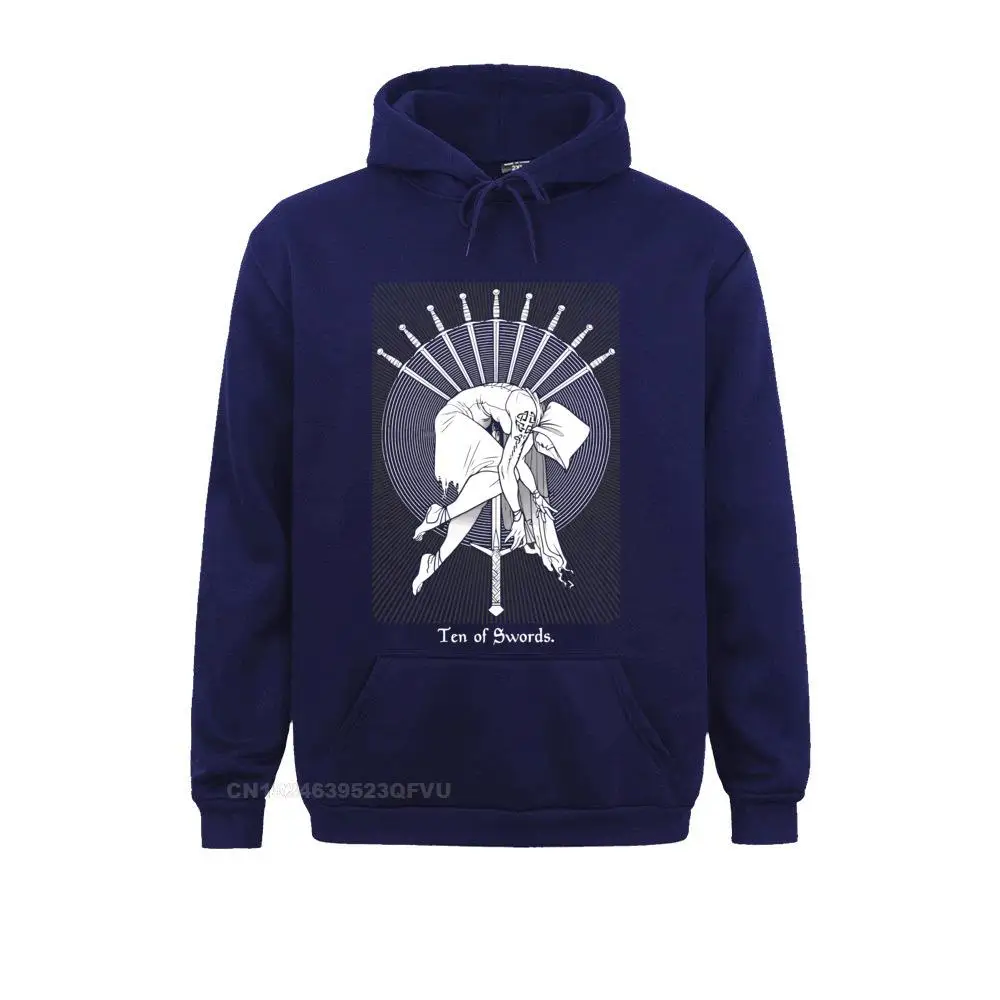 Awesome Ten Of Swords Tarot Card Hoodie Men Cotton Sweater The Magician Skull Magic Gift Japanese Streetwear