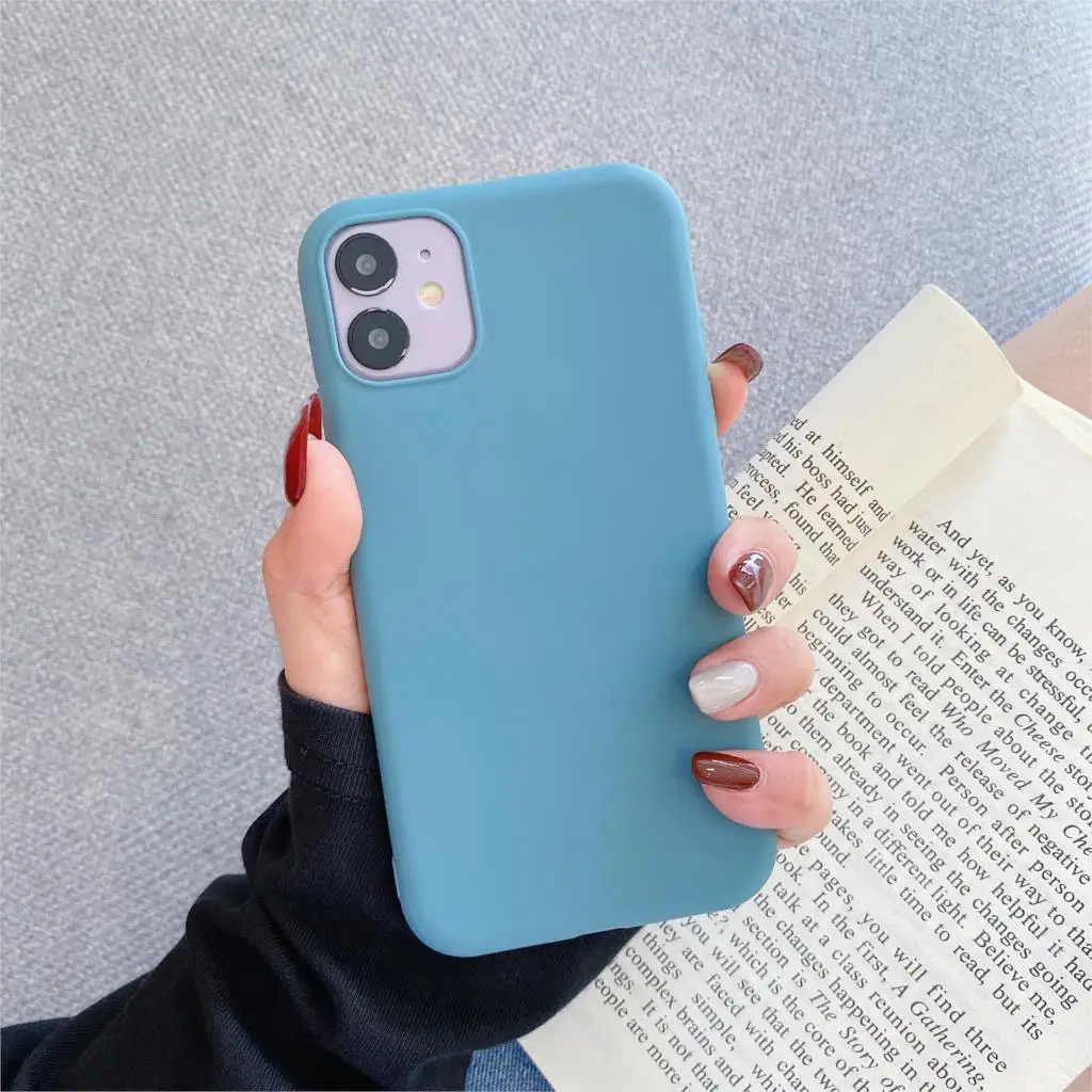 Candy Farbe Silikon Telefon Fall Für iphone 13 14 Pro Max Funda Für iphone 11 12 Pro max 13 mini 14 Plus Matte Zurück Abdeckung Coque – Detail 7