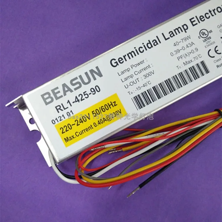 230V Yg Menghapus Kuman Penyakit Lampu Ballast Elektronik UV Ballast RL1-425-90 UL CE Sertifikat untuk Lampu UV