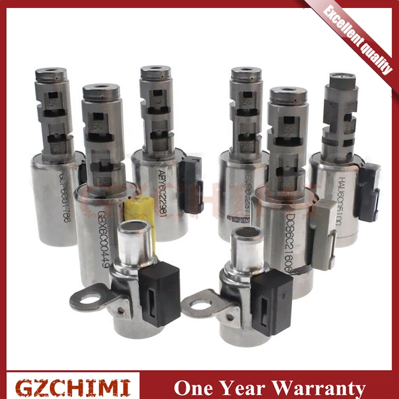 09G TF-60SN/TF60SN 09GTF60SNTF60SN 6-speed Trans Solenoid set 8 pcs Kit For V-W Audi Mini*8 2003-on