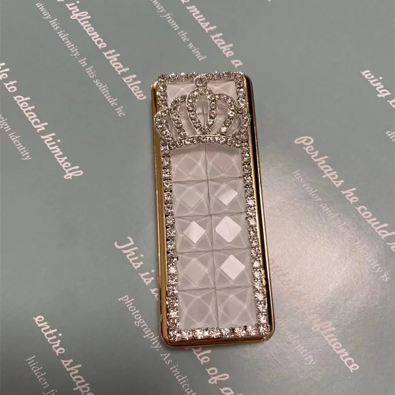 Bling USB Charging Lighter Cigarette Case Creative Metal Rhinestone Diamond Windproof Slim Light Ultra-thin Fashion Women Gifts